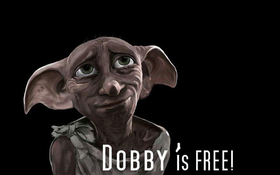 Here lies Dobby, a free elf