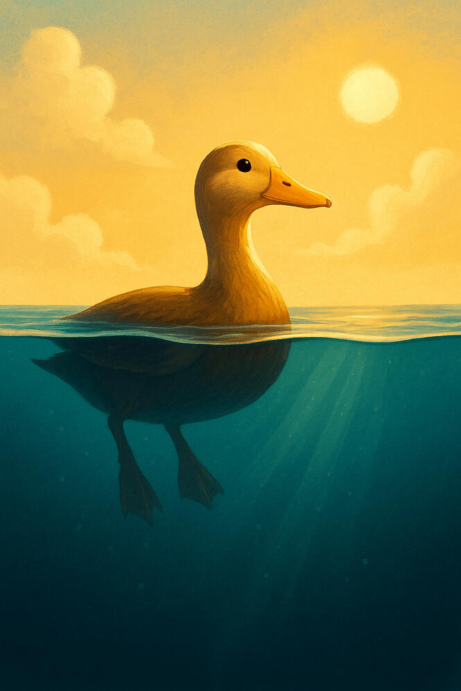Like a Duck Beneath the Water